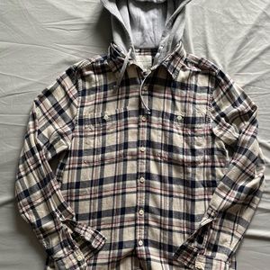 Mens hooded flannel